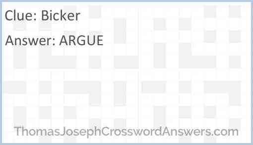 Bicker Answer