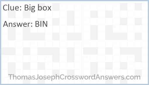 Big box Answer