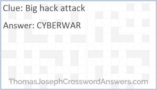 Big hack attack Answer