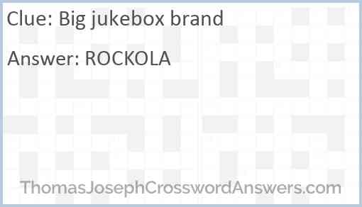 Big jukebox brand Answer