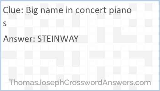 Big name in concert pianos Answer