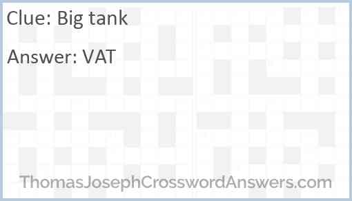 Big tank Answer
