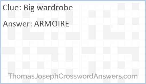 Big wardrobe Answer