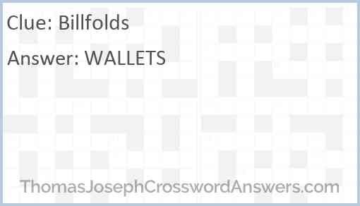 Billfolds Answer