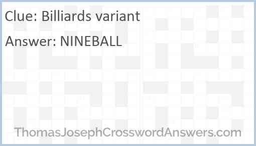 Billiards variant Answer