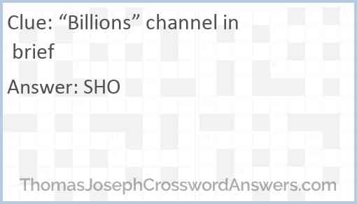 “Billions” channel in brief Answer