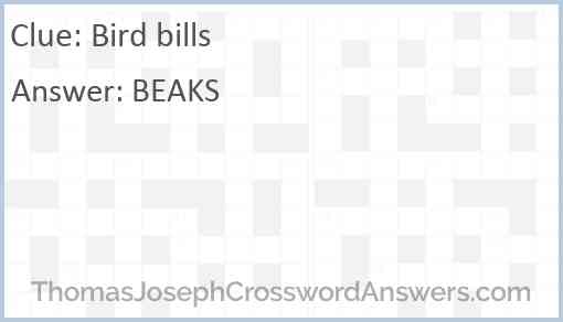 Bird bills Answer