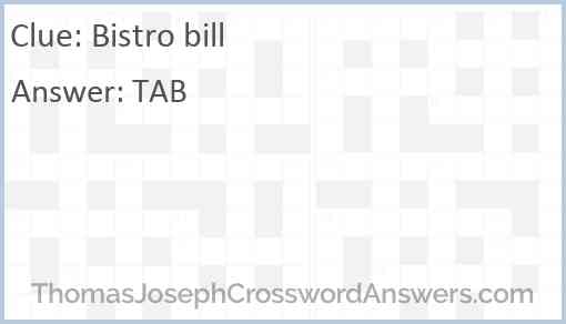 Bistro bill Answer