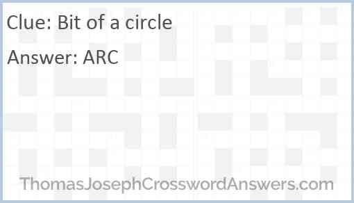 Bit of a circle Answer