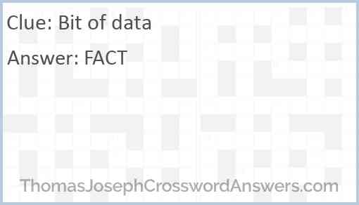 Bit of data Answer