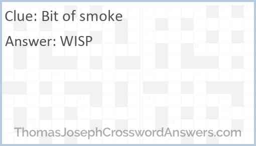 Bit of smoke Answer