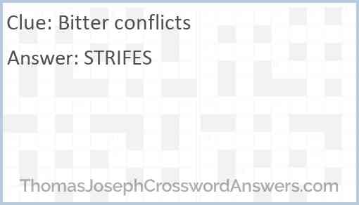 Bitter conflicts Answer