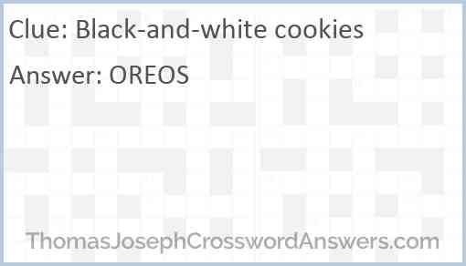 Black-and-white cookies Answer