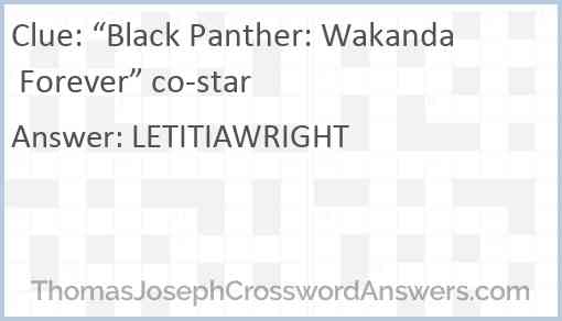 “Black Panther: Wakanda Forever” co-star Answer