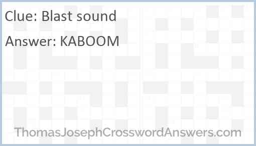 Blast sound Answer