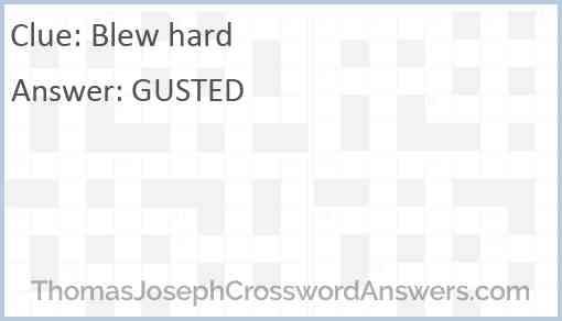 Blew hard Answer