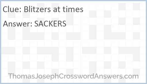 Blitzers at times Answer