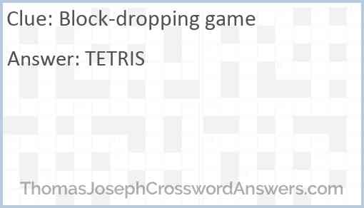 Block-dropping game Answer