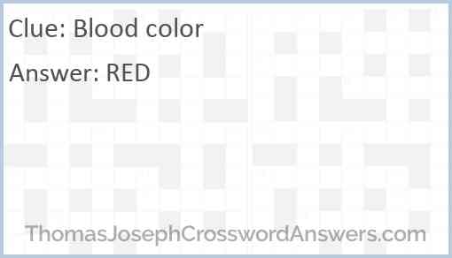 Blood color Answer