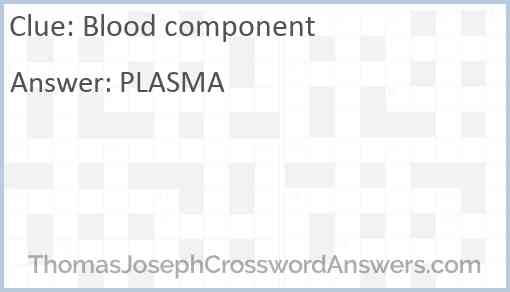 Blood component Answer