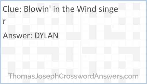 “Blowin’ in the Wind” singer Answer