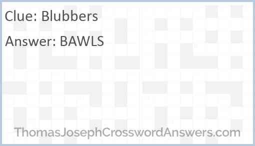 Blubbers Answer