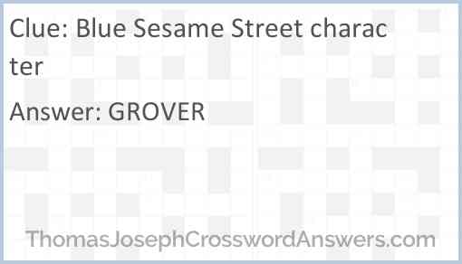 Blue Sesame Street character Answer