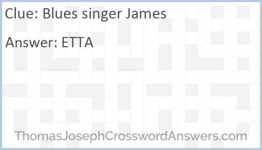 Blues singer James Answer