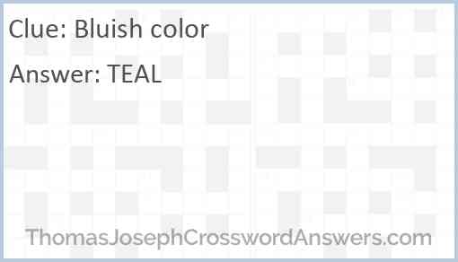 Bluish color Answer