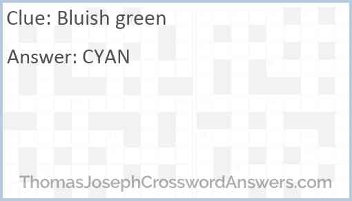 Bluish green Answer