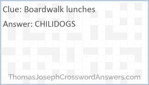Boardwalk lunches Answer