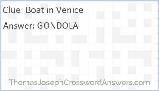 Boat in Venice Answer
