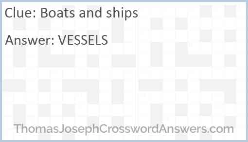 Boats and ships Answer