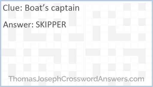Boat’s captain Answer