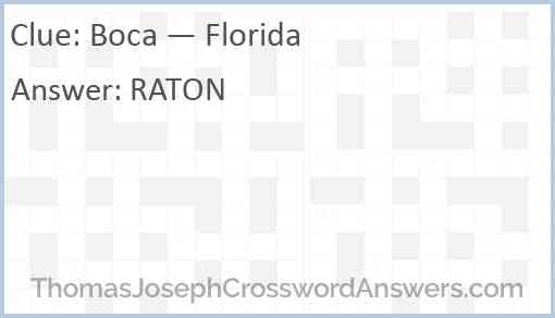 Boca — Florida Answer
