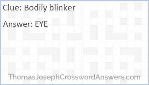 Bodily blinker Answer