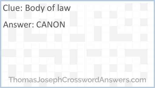 Body of law Answer