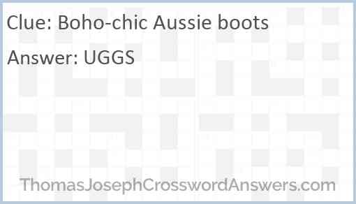 Boho-chic Aussie boots Answer