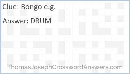 Bongo e.g. Answer