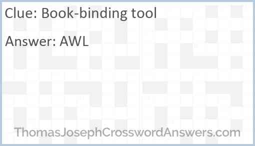 Book-binding tool Answer