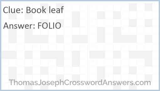 Book leaf Answer