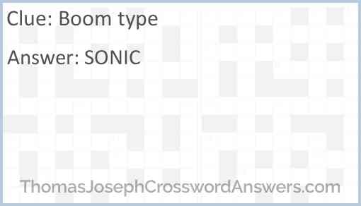 Boom type Answer