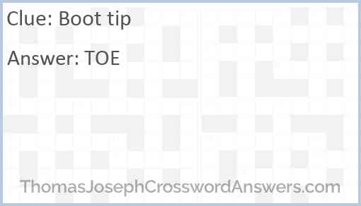 Boot tip Answer