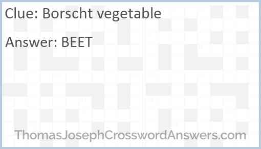 Borscht vegetable Answer