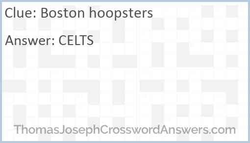 Boston hoopsters Answer