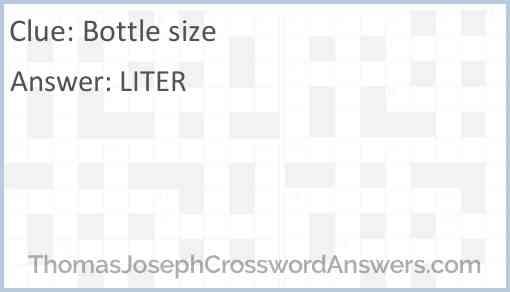 Bottle size Answer