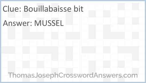 Bouillabaisse bit Answer