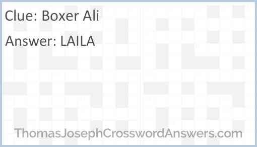 Boxer Ali Answer