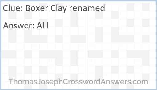 Boxer Clay renamed Answer