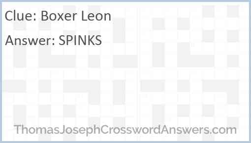 Boxer Leon Answer
